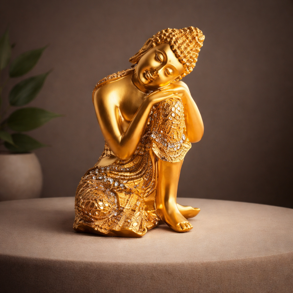 Golden Buddha Decorative Idol Statue