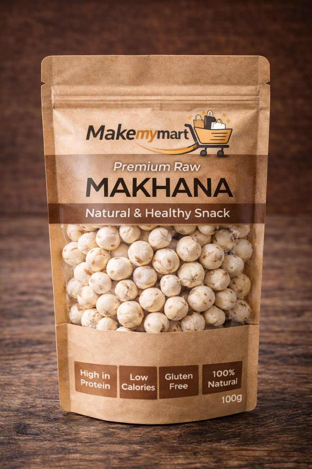 Premium Raw Makhana (Fox Nuts) – Natural & Healthy Snack