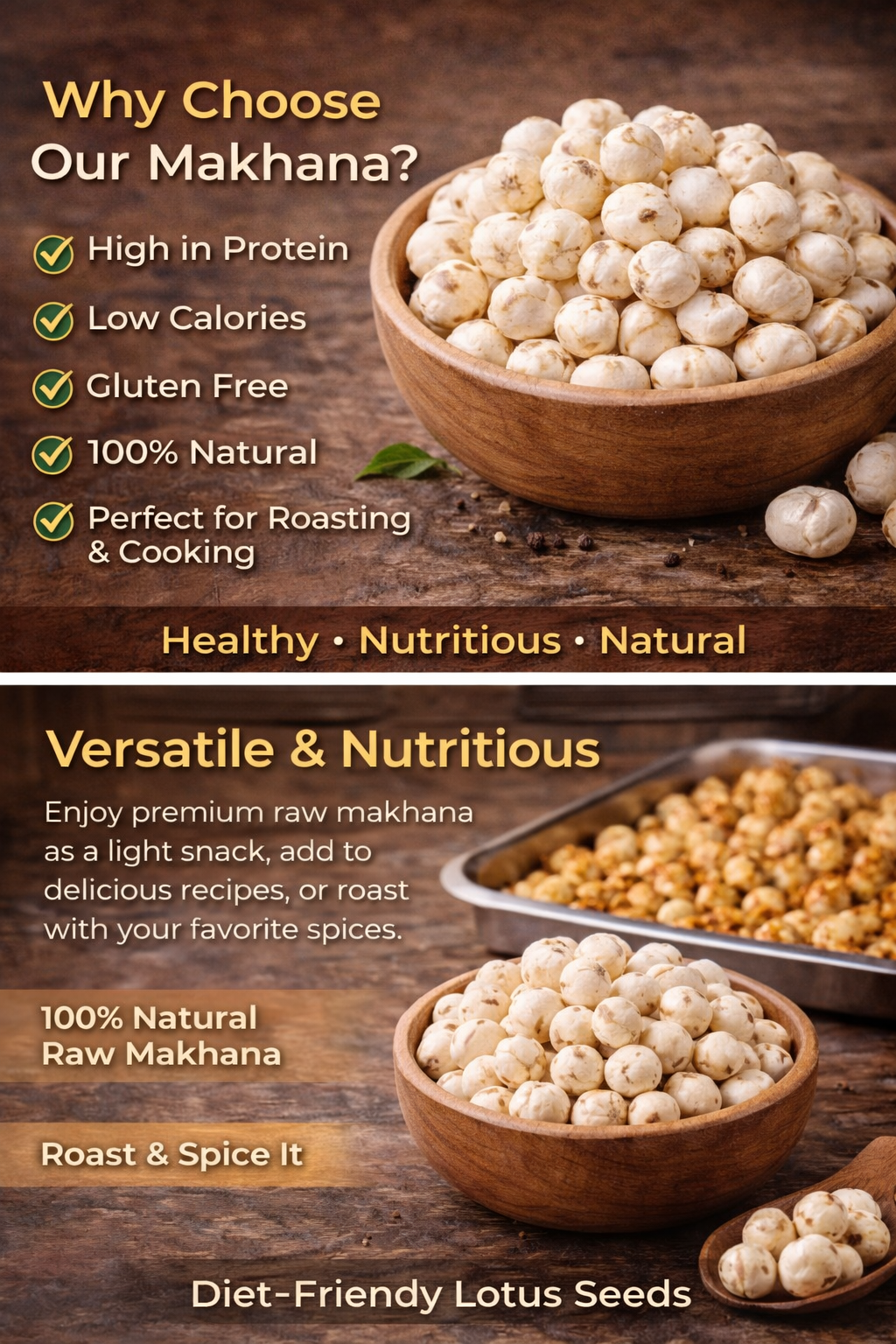 Premium Raw Makhana (Fox Nuts) – Natural & Healthy Snack