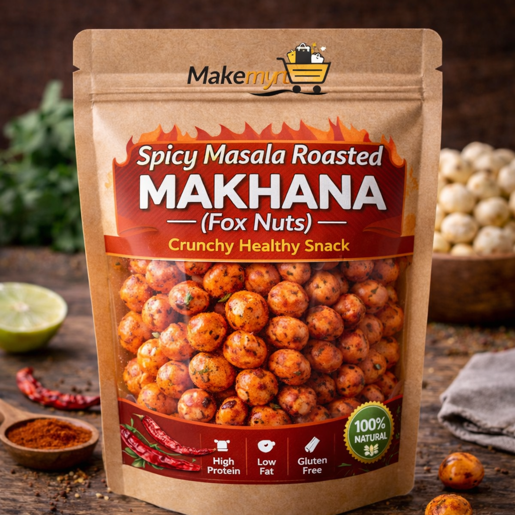 Spicy Masala Roasted Makhana (Fox Nuts) – Crunchy Healthy Snack