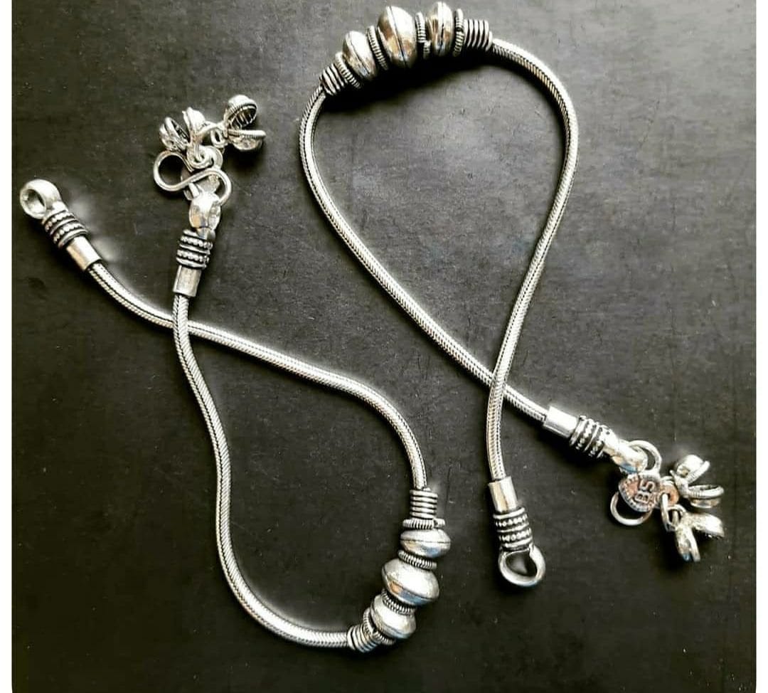 Silver Charm Snake Chain Bracelet for Women