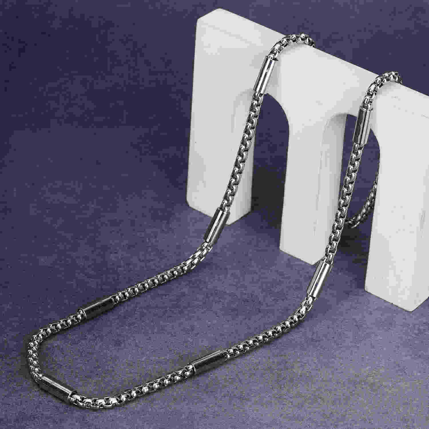 Silver Stainless Steel Chain Necklace for Men & Women